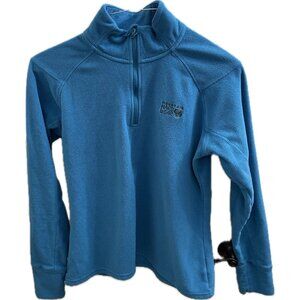 Mountain Hardwear Women Microchill 2.0 Quarter Zip Fleece Jacket Blue Large